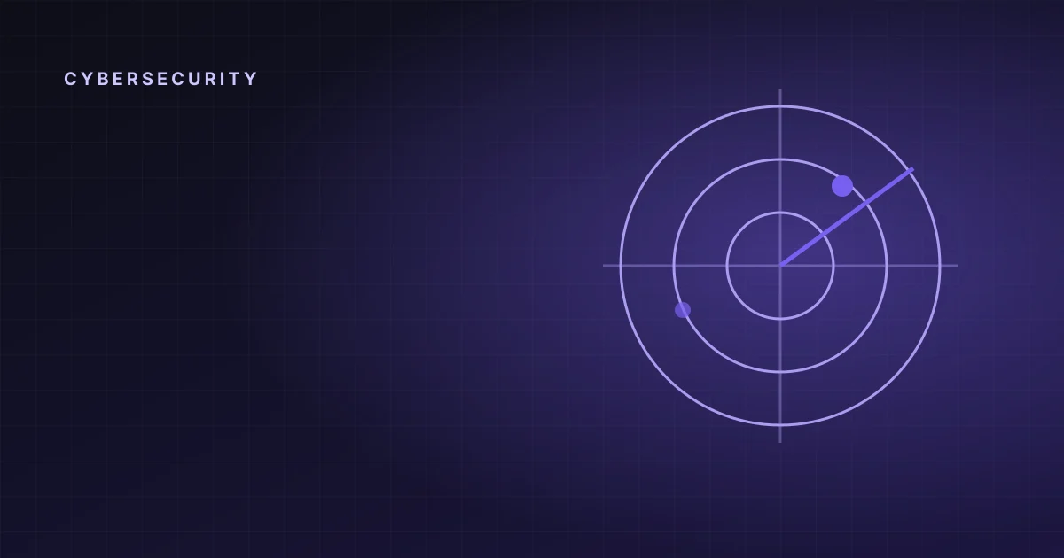 Abstract radar-style concentric circles on a dark violet background